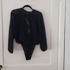 HAH (hot as hell)Elegant Black Lace Bodysuit